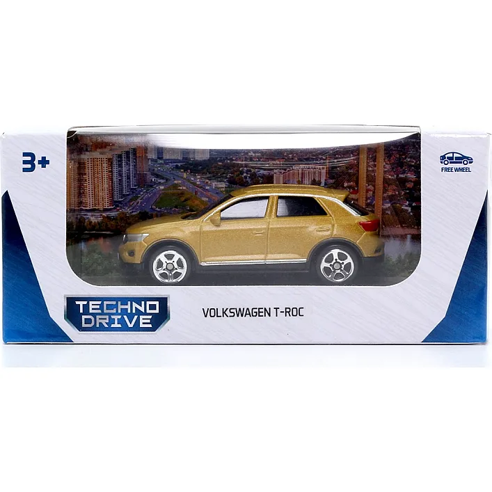 Автомодель - VOLKSWAGEN T-ROC 2017 (золотой) (Маш4896)