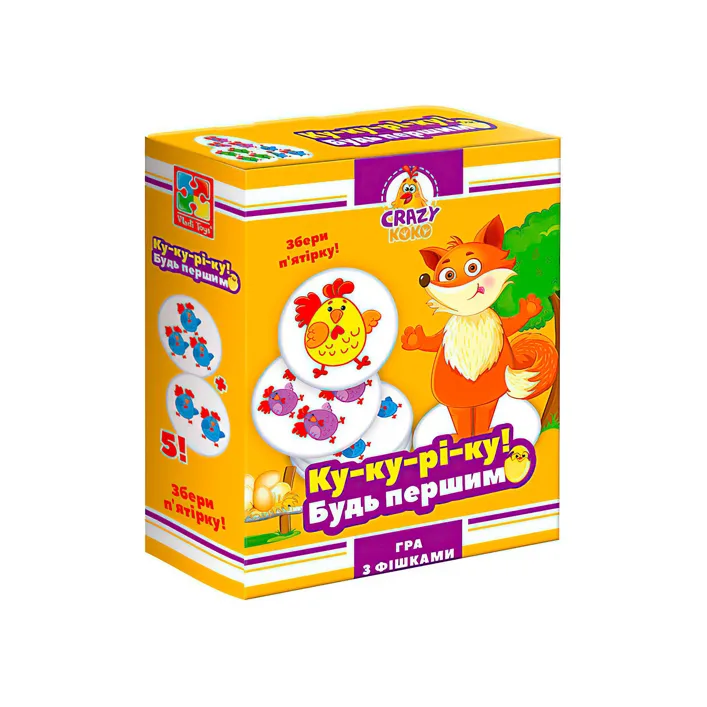 Настольная игра "Crazy Koko. Ку-ку-ри-ку!" VT8025-08 VladiToys (Нас4204)
