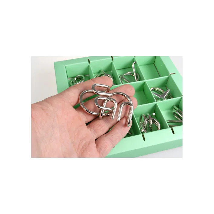 Набор головоломок Metall Puzzles green Eureka 3D Puzzle 473357, 10 головоломок