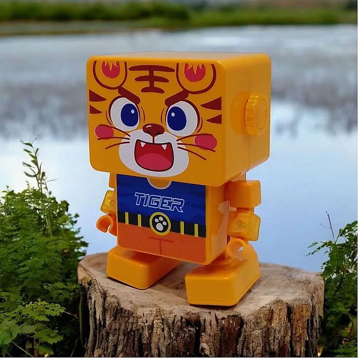 Танцующий Тигр со светом и музыкой в коробке RB20 р.16*11,5*7,5см (Муз3365)