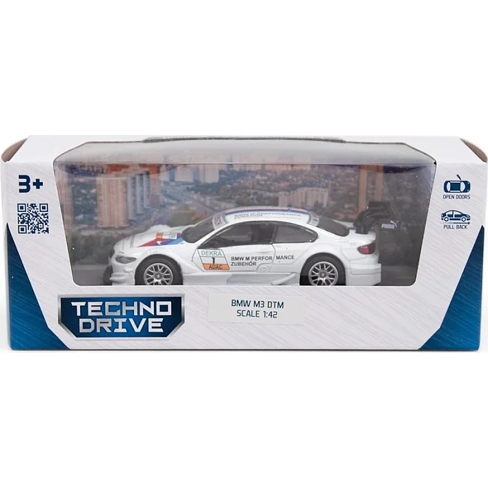 Автомодель – BMW M3 DTM (белый) 250256 в коробке TechnoDrive (Маш0256)
