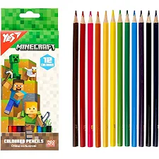 Карандаши цветные Yes 12 цв. "Minecraft" 290760 (КНЦ6537)