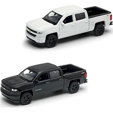 Автомодель - Chevrolet Silverado 2017 (перламутрово-белый, черный)