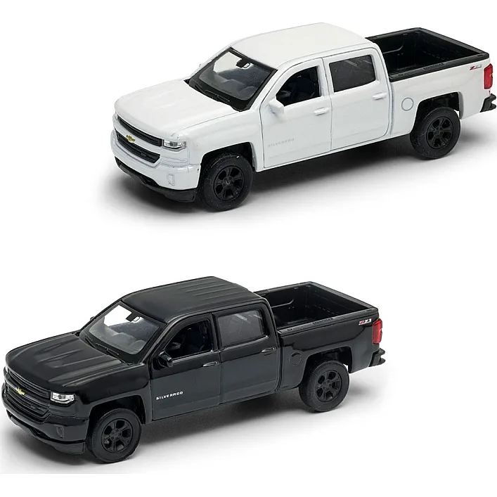 Автомодель - CHEVROLET SILVERADO 2017 (перламутрово-білий, чорний)