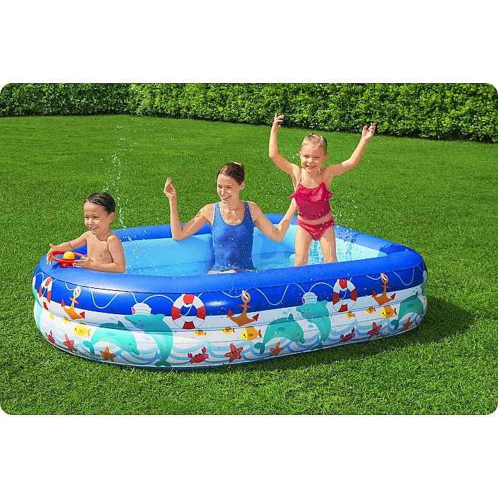 Бассейн надувной детский Bestway 54370 213x155x132 см