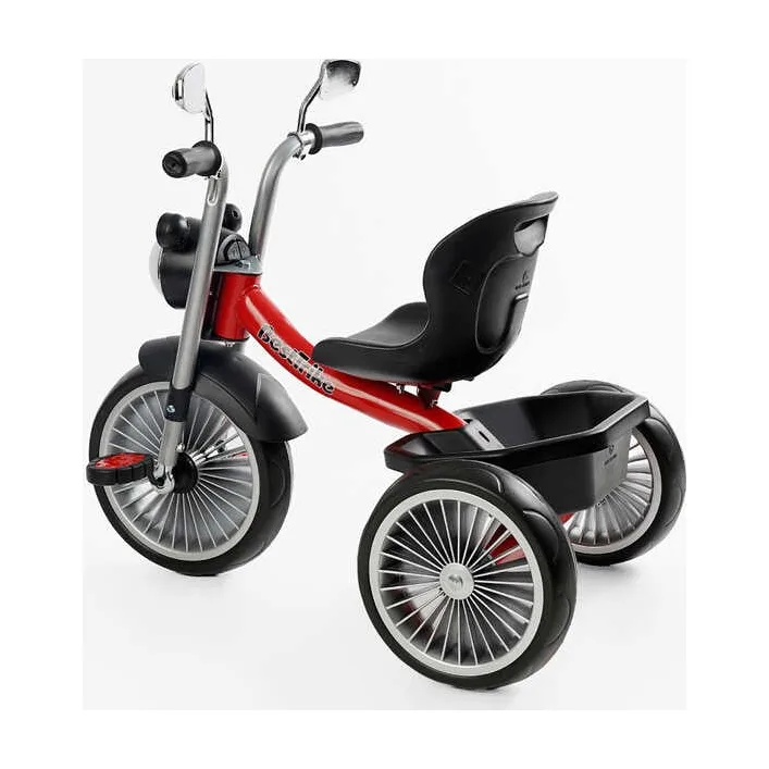 Велосипед 3-х колесный BS-69116 "Best Trike" (1) колеса EVA переднее 10', заднее 8', стальная рама, УКР. ВЗУЧИВАНИЕ, корзина, в коробке