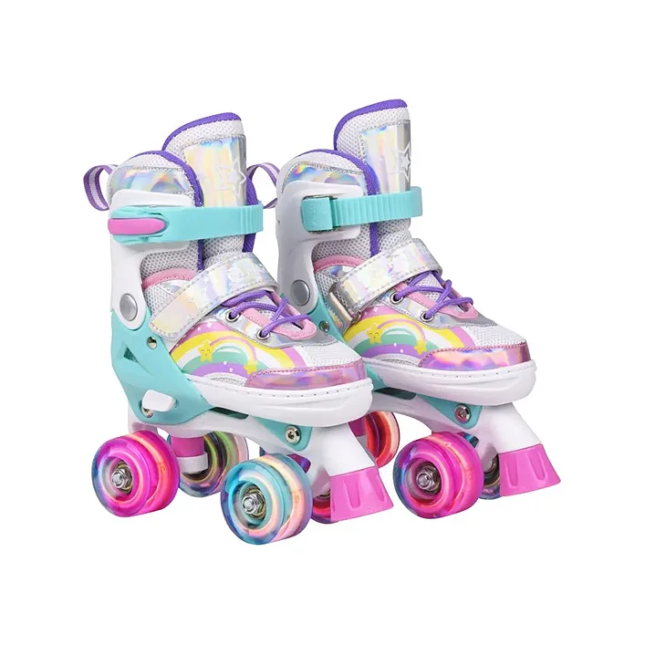 Детские раздвижные роликовые коньки-квады Maraton Skimo S green (30-33) (Риз8544)