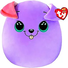 Мягкая игрушка-подушка TY Squish a Boos Фиолетовый пес Битси 20 см (39225)