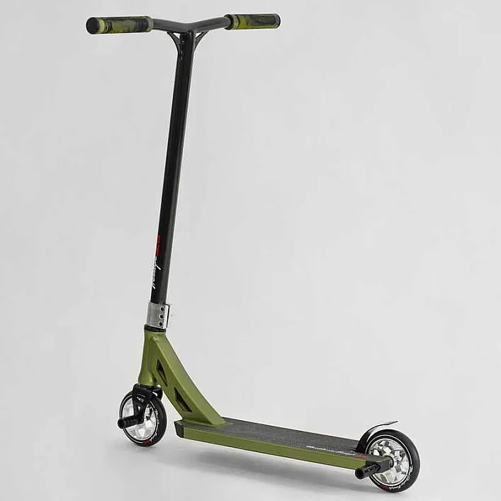 Самокат трюковый N- 56307 "Best Scooter" (2) "Freestyle", HIC-система, ПЕГИ, алюминиевый диск и дека, колёса PU, d=120мм, ширина руля 58 см
