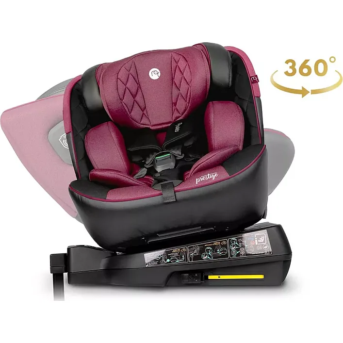 Автокрісло Nukido Prestige Line ISOFIX 0-36 кг, чорно-рожеве