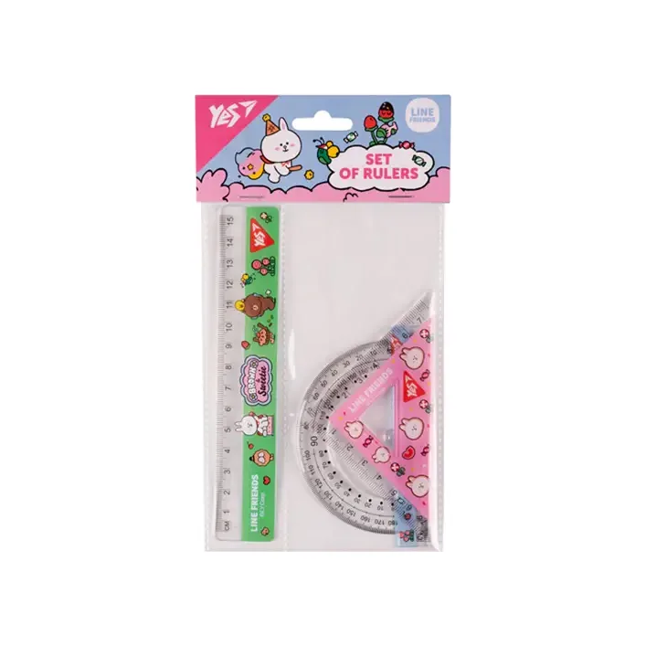 Набор линеек Yes (3 предмета) "Line friends", линейка 15 см 370676 (Кнц3676)