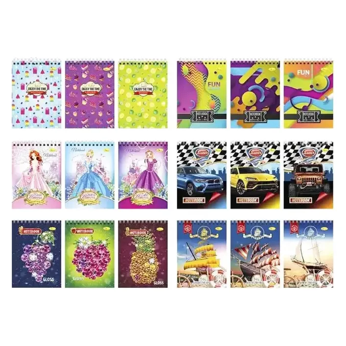 Блокнот А6, 80 л., посыпка, пружина сверху (Кнц6955)