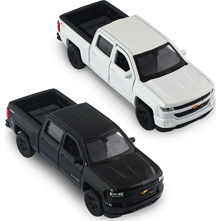 Автомодель - CHEVROLET SILVERADO 2017 (перламутрово-білий, чорний)