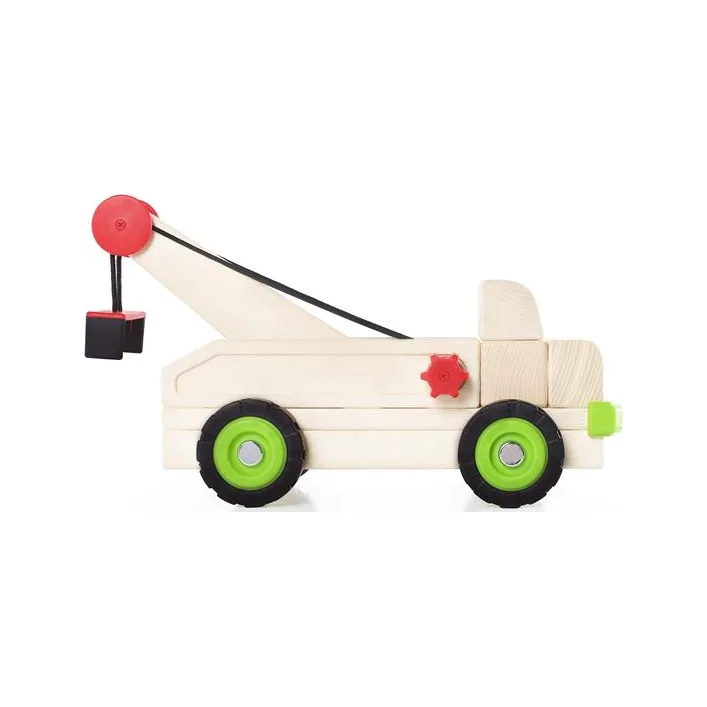 Велика машинка Guidecraft Block Science Trucks Евакуатор дерев'яний 37 см (G7532)