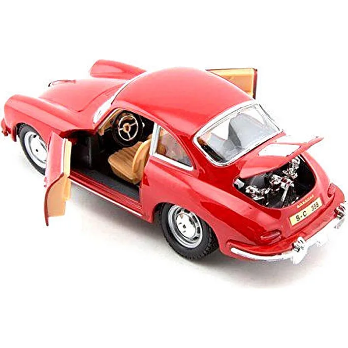 Автомодель - PORSCHE 356B (1961) (асорті слонова кістка, червоний, 1:24)
