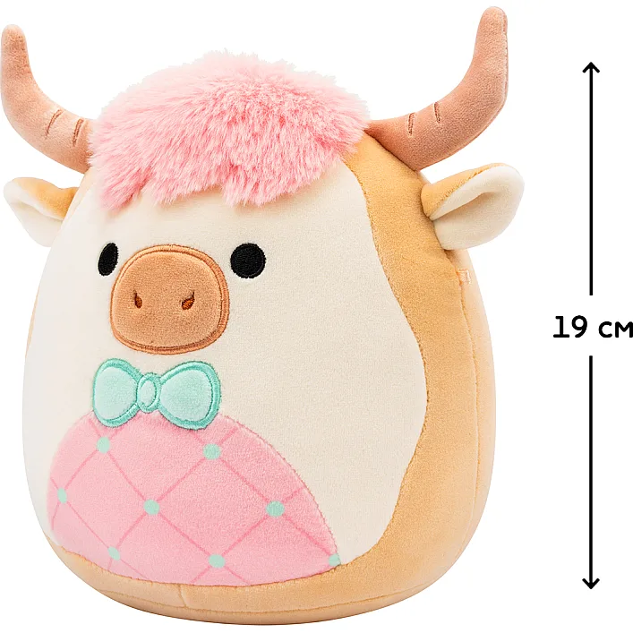 М'яка іграшка SQUISHMALLOWS - КОРІВКА САМСОН (19 cm)