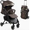 Тележка прогулочная детская "JOY" Vittoria 71055 (1) цвет КОРИЧЕСКИЙ ЛЬН, рама алюминиевая, футкавер, телескопическая ручка