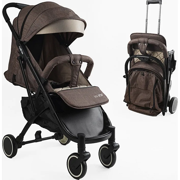 Тележка прогулочная детская "JOY" Vittoria 71055 (1) цвет КОРИЧЕСКИЙ ЛЬН, рама алюминиевая, футкавер, телескопическая ручка