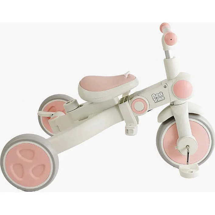 Велосипед-трансформер 3-х цв. BS-12-303 Best Trike (1) материал рамы нейлон, переднее колесо EVA 10”, задние колеса EVA 8”, родительская ручка, в коробке