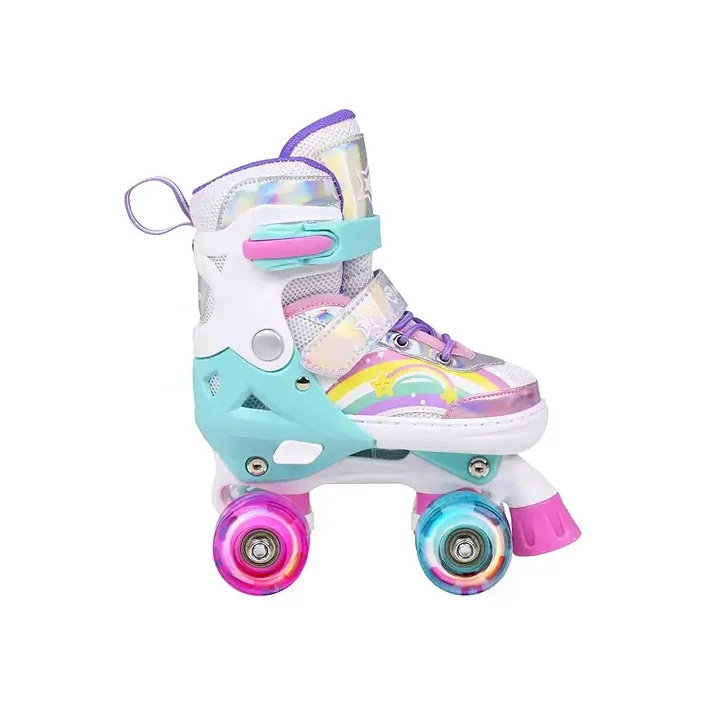 Детские раздвижные роликовые коньки-квады Maraton Skimo S green (30-33) (Риз8544)