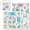 Коврик-пазл 120 x 120 см с фигурками Nukido Маленький город