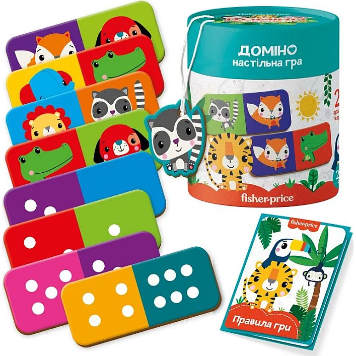 Настольная игра "Fisher Price. Домино" в тубусе VT2910-03 VladiToys (Нас9103)