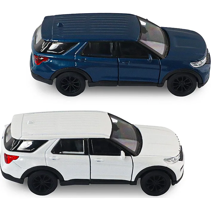 Автомодель - Ford Explorer 2023 (перламутрово-белый, голубой металлик)