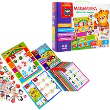 Магнітна дошка "Математика" (укр) VT5412-02 (5) "Vladi Toys", 16 карток, 82 магніти