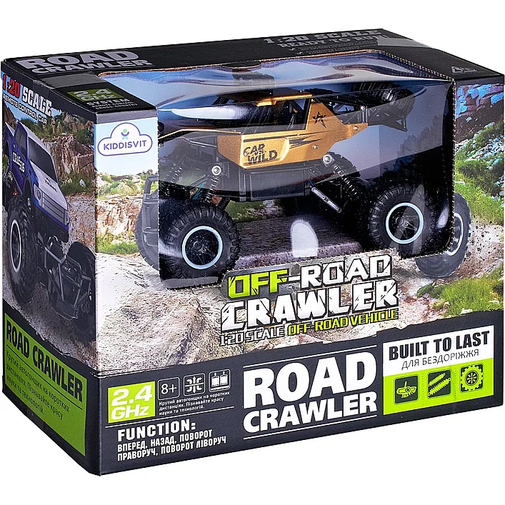 Автомобиль OFF-ROAD CRAWLER на р/к - CAR VS WILD (золотой, акум. 3,6V, металл. корпус, 1:20) (Маш0524)