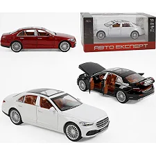 Машина TX 55070 (48/2) "Авто Эксперт", 3 вида, металлопластик, масштаб 1:22, свет, звук, инерция, открывающаяся дверь, багажник, в коробке,МИКС