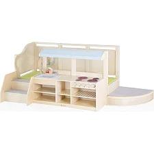 Деревянный игровой комплекс University Кухня с подиумом (U0504)