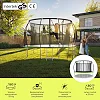 Батут Zipro Jump Pro Premium с внутренней сеткой 12 футов 374 см черно-зеленый
