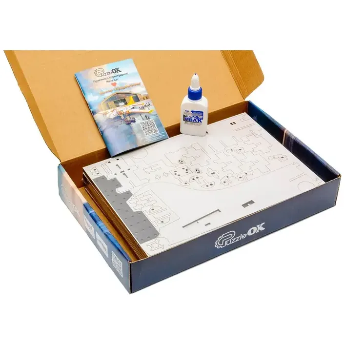 Деревянный 3D конструктор "Летающая крепость" Puz-00949 PuzzleOk (Дер9684)
