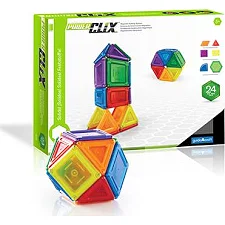 Магнитный конструктор Guidecraft PowerClix Solids, 24 детали (G9420)