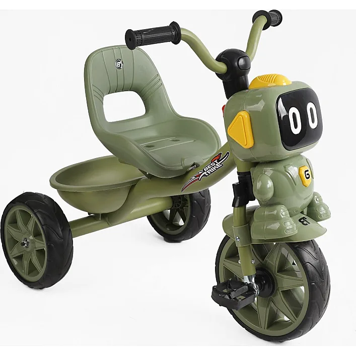 Велосипед 3-х колесный BS-50570 "Best Trike" (1) колеса EVA переднее 10', заднее 8', стальная рама, УКР. ВЗУЧИВАНИЕ, корзина, в коробке