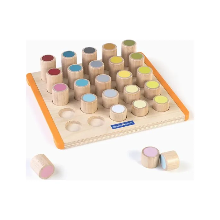 Деревянный сортер Guidecraft Manipulatives Цветные цилиндры (G6734)