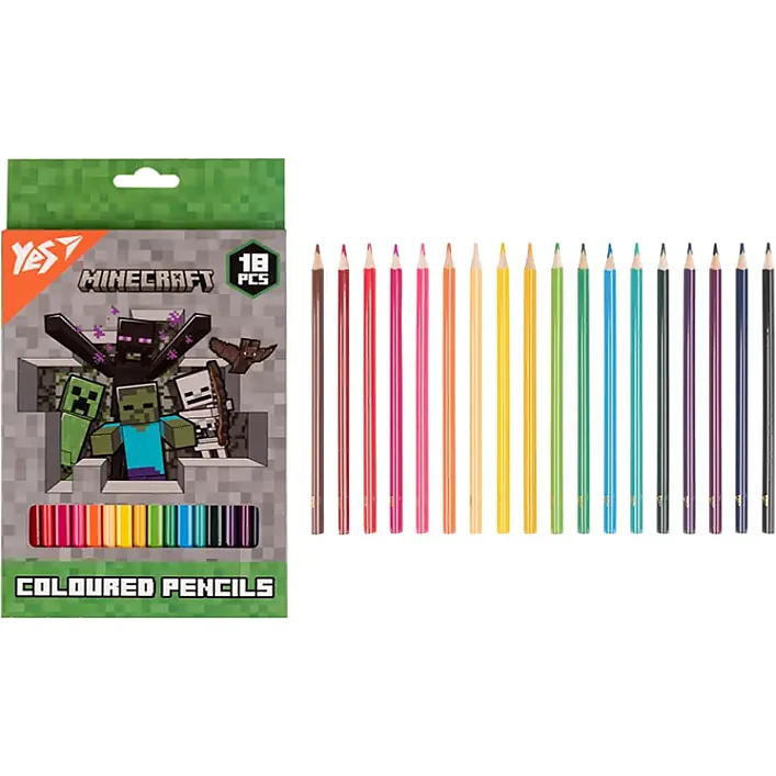 Олівці кольорові Yes 18 кольорів Minecraft. Heroes 290732 (Кнц2903)