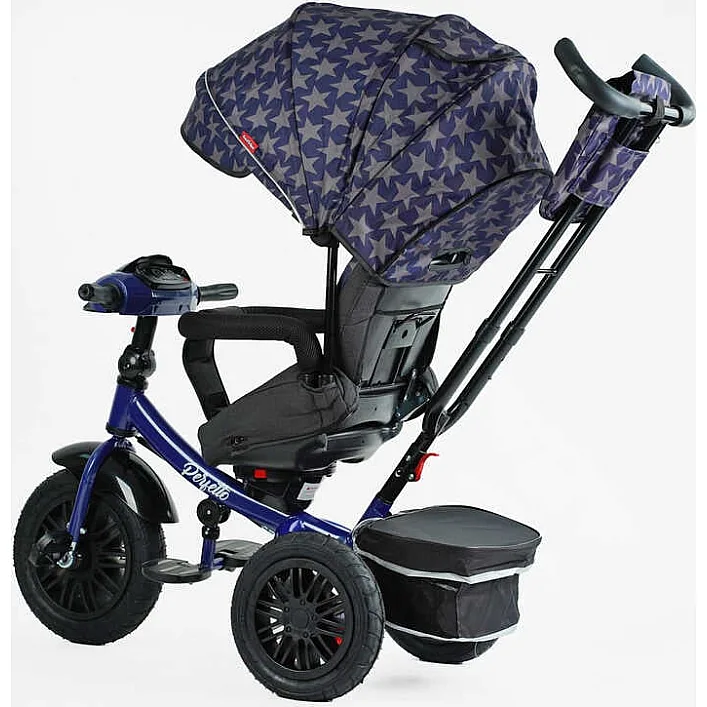 Велосипед 3-х цв. 8066 / 208-23 BestTrike "Perfetto" (1) поворотное сиденье, колеса резиновые надувные, корзина, фара музыкальная, USB, Bluetooth, в коробке