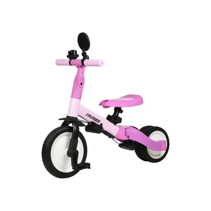 Біговел Tri-cycle 5in1 Cruiser Versa pink трансформер з дашком (Вел1335)