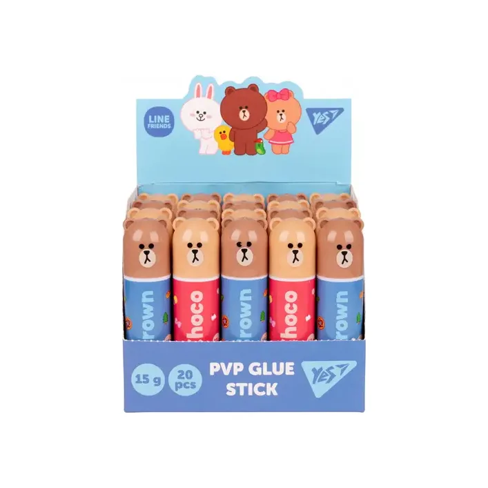Клей-карандаш Yes 15г PVP "Line Friends" 320291 (Кнц3203)
