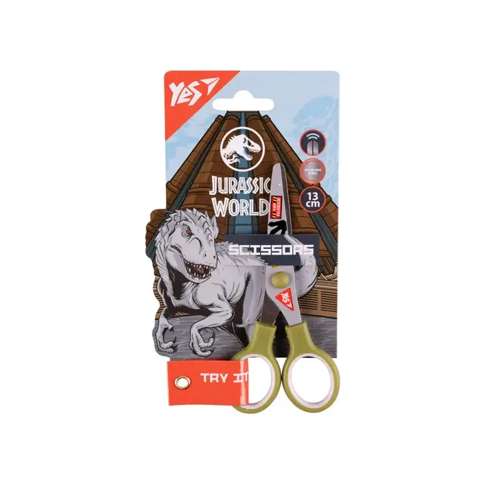 Ножницы Yes "Jurassic world" 13см с принтом на лезвии 480443 (Кнц4812)