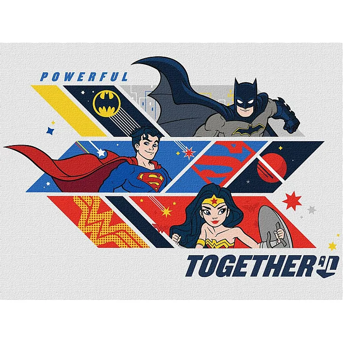 Картина за номерами "Super Friends: Powerful together" 30х40 см