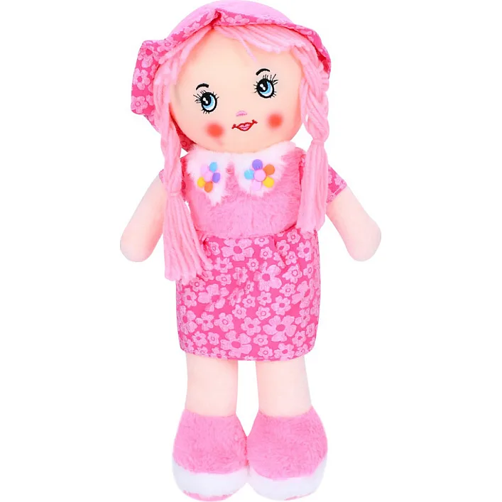 Дитяча іграшкова лялька FG240408152A-1(Pink) 38 см, м'яка набивна, петелька
