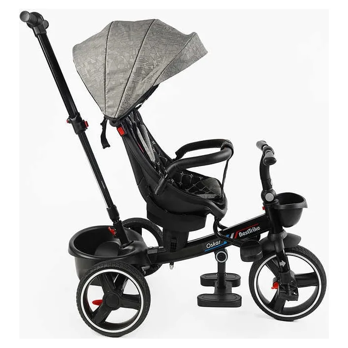 Велосипед 6390 &ndash; 18-698 BestTrike "Oscar" (1) ПОВОРОТНОЕ СИДЕНИЕ, РУЛЬ СОСТАВЛЯЕТСЯ, КОЛЕСА С ПРОГУЛИТЕЛЬНЫМ PU, КОРЗИНА, ТЕЛЕСКОПИЧЕСКАЯ РУЧКА